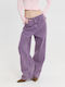 Low Rise Women's Jean Pants in Loose Fit White