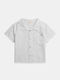 Kids Striped Short-Sleeved White Shirt