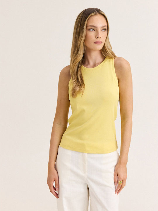 Enzzo Women's Sleeveless Blouse Banana