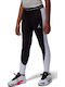 Kids Long Sports Leggings Dri-Fit White-Black