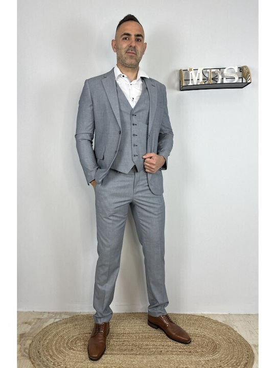 Sogo Summer Men's Groom's Gray Suit