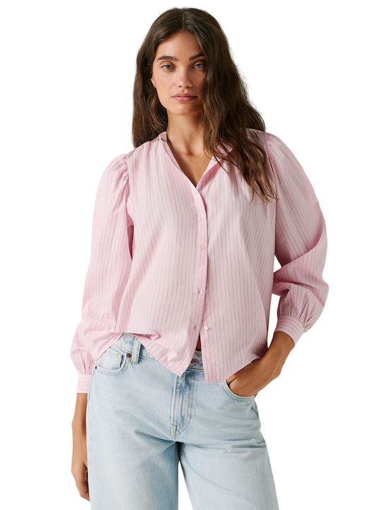 Long Sleeve Women's Denim Shirt Multi