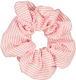 Striped Scrunchie Ριγέ Λαστιχάκια Μαλλιών Ροζ