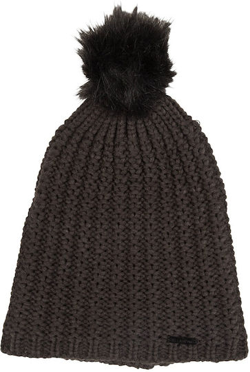 Beanie Căciulă Tricotată Pentru Femei în Culoare Neagră