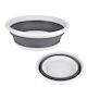 Ligean Pliabil Rotund 37x37x13cm Din Silicon Capacitate 10lt Gri