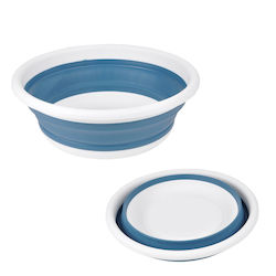 Ligean Pliabil Rotund 37x37x13 cm Din Silicon Capacitate 10 lt Albastru Ligean Pliabil Rotund 37x37x13 cm Din Silicon Capacitate 10 lt Albastru