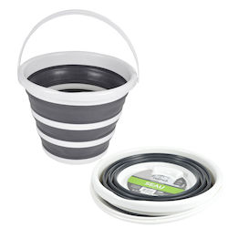 Ligean Pliabil Rotund 32x32x24cm Din Silicon Capacitate 10lt Gri Ligean Pliabil Rotund 32x32x24cm Din Silicon Capacitate 10lt Gri