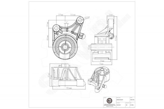 Vorderer Motorhalterung Opel Astra G Zafira A 684697