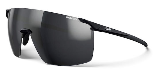 Julbo Cycling Glasses With Yellow Frame And Photochromic Mirror Lenses