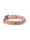 Unicord Handmade Dog Collar Blossom Lilac Orange Pastel Pink Pastel 30-36cm Small