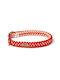 Unicord Handmade Dog Collar Collar Shark Teeth Orange Pastel Red 37-43cm Medium