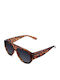 Meller Tingo Unisex Sunglasses with Brown Horn-Rimmed Frame and Black Polarized Lenses
