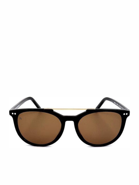 Rodenstock Unisex Sunglasses With Black Frame And Brown Lens RR329