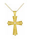 Women's Gold Byzantine Cross 14K Without Chain