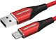 Vention Braided USB 2.0 to micro USB Cable Κόκκινο 1m COARF 1τμχ