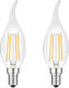 Lightplanet Becuri LED 4W Pentru Bază De Bec E14 Alb Cald 2 Număr Bucăți
