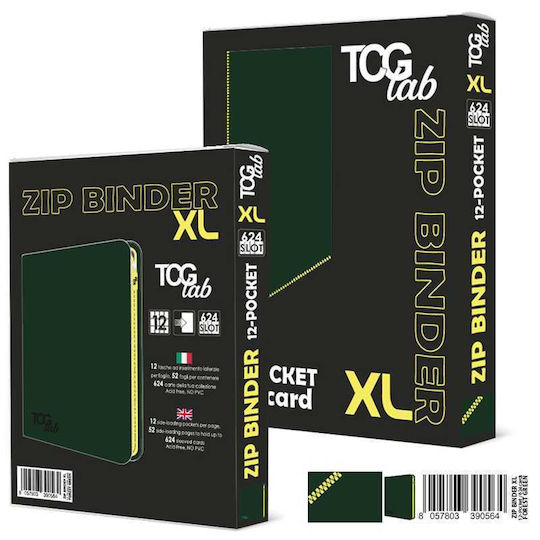 TCGLab Bindemittel 12-Fächer Standardgröße Grün