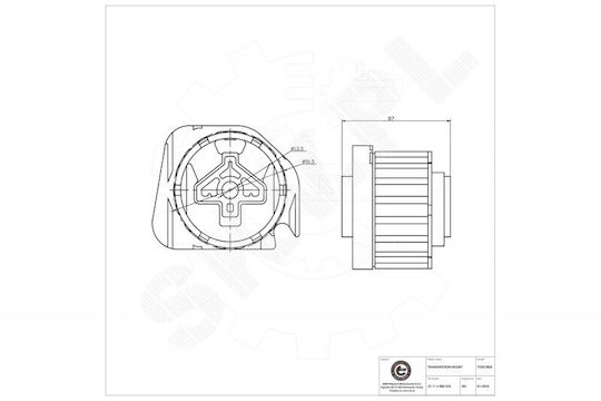 SKV Motorhalterung Für Bmw X5 X6 Hinteres 22114088520