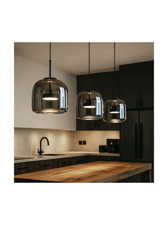 Atman Adjustable Pendant Ceiling Light Black LED with Adjustable White Light