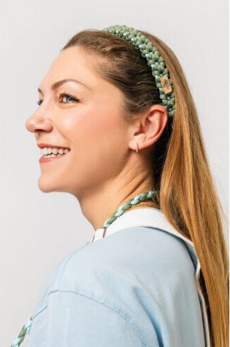 Unicord Flower Haar Stirnbänder Grün Guacamole Blau