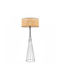 Megapap Solin Floor Lamp H140xL38cm with Socket for E27 Bulb Black