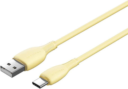 Vention USB 2.0 Кабел USB-C Мъжки - USB-A Жълт 0.25м 46906