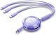 Vention Cablu Extensibil USB La Type-C / Lightning 5A Violet 1.1m TRKVBE
