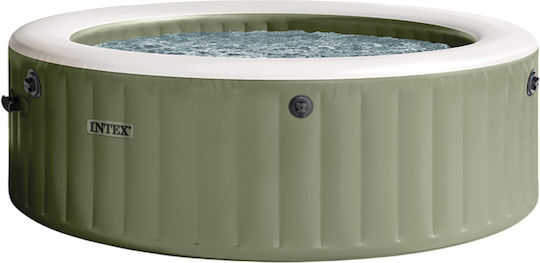 Intex Скръгъл Басейн PVC 795л Надуваем с Хидромасаж 196x71см Olive Green