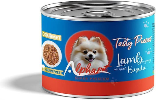 Alpha Pet Υγρή Τροφή Σκύλων σε Κονσέρβα με Αρνί 200gr