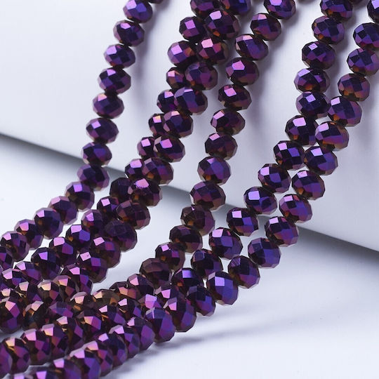 Кристалчета Тип Swarovski Лилави Иридисцентни 6x5мм 85бр