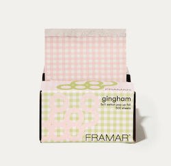 Aluminiumpapier Blätter 5x11 Gingham Switch Pink Green Framar 500 Stück 13090
