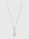 Vogue Necklace Talisman from Gold Plated Silver with Blue Zircon