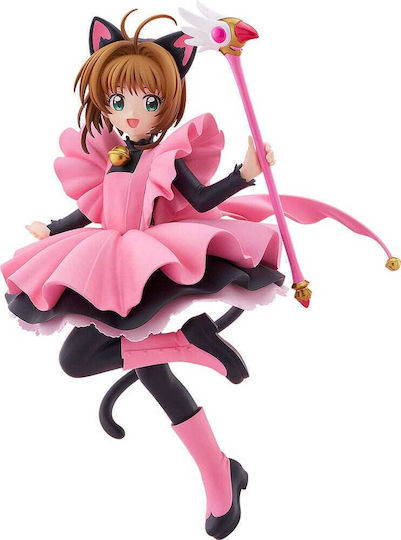 Cardcaptor Sakura Pop Up Parade PVC Статуя Sakura Kinomoto Черен Костюм На Котка Версия L Размер 22 См