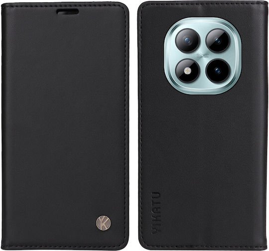 Xiaomi Poco M8 Pro 5g Redmi Note 15 Pro+ 5g Yikatu Flip Wallet Synthetic Leather Pu Tpu Black Wallet Stand Mobile Phone Case