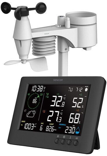 Sencor SWS 10500WIF Kabellose Wetterstation Digital Tischplatte Schwarze
