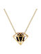 VTJ Necklace Silver With Black Diamond