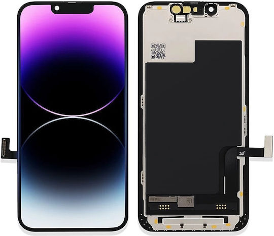 Screen with Touch Mechanism and Frame for iPhone 13 Mini (Black)