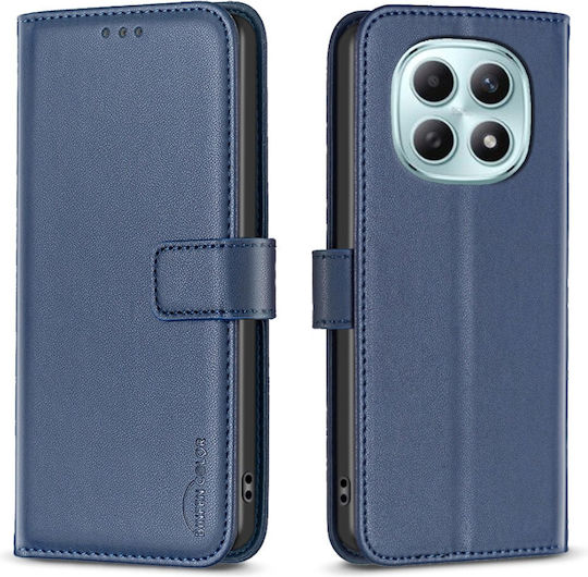 Калъф Xiaomi Poco M8 5g Redmi Note 15 5g Redmi Note 15 4g Binfen Цвят Bf17 Flip Портфейл Изкуствена Кожа Pu Tpu Син Wallet Стойка
