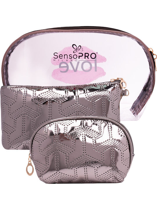 Sensopro Milano Travel Makeup Bag Popular Glam Set 3 Pcs