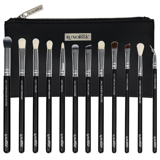 Luxorise Brilliance Set Pensule De Machiaj Argintiu 12 Bucăți