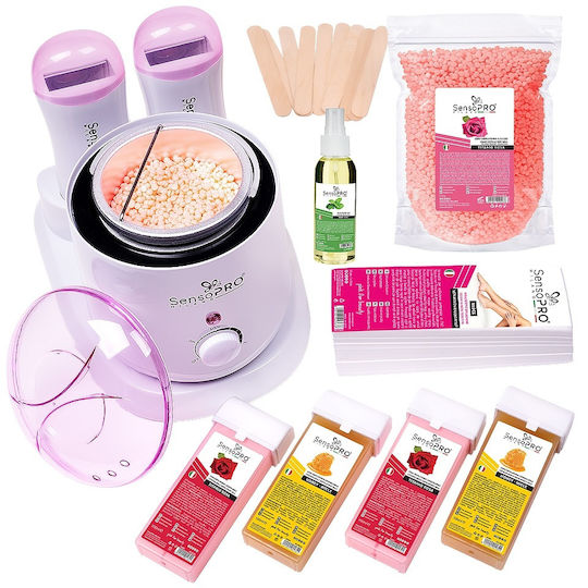 Sensopro Milano Single Use + Traditional Waxing Kit Wax Expert Trio 800 Ml
