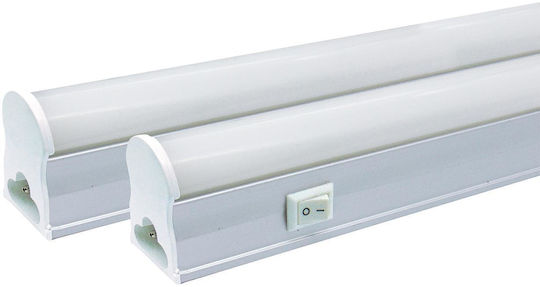 LED Лампа Batten T5 300mm 5W 85-265VAC 500lm 6500K с Щепсел Rlx 02.031.0126 5 Броя