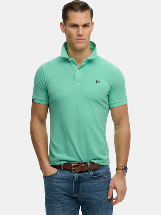 Superdry Vintage Destroy Polo Short Sleeve Green