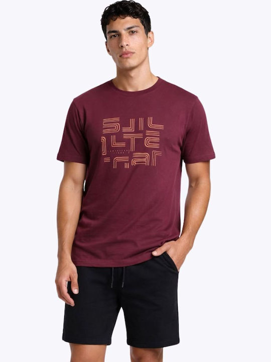 American Stars T-Shirt Burgundisch