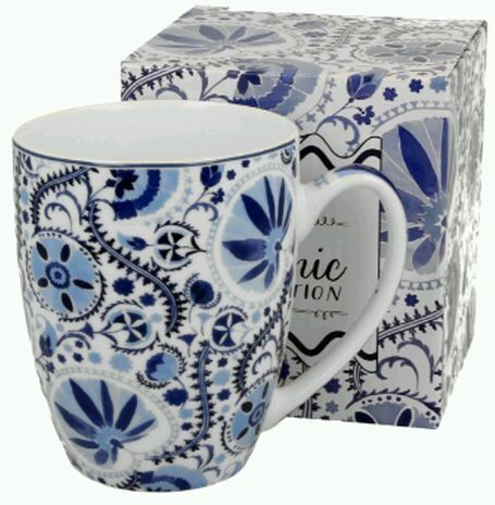 Mug 360ml Box Duo Ethnic Collection Naresh Blue