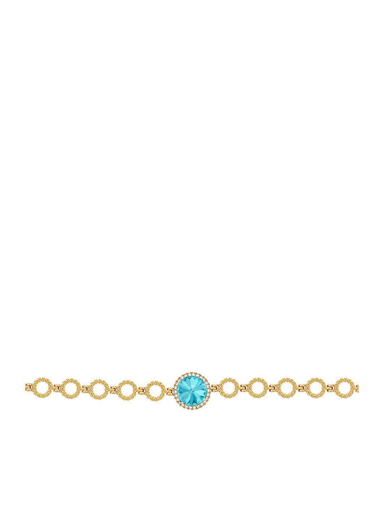 Verorama Women's Rosette Bracelet Gold Plated Silver