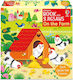 Puzzle Set And Book Book And 3 Jigsaws On The Farm