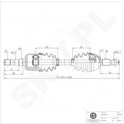 Ημιαξόνιο Cadillac Bls Opel Astra J Signum Vectra C Saab 9-3 Εμπρός Αριστερό Δεξί 93167306 Ημιαξόνιο Cadillac Bls Opel Astra J Signum Vectra C Saab 9-3 Εμπρός Αριστερό Δεξί 93167306