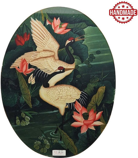 Artekko Glass Surface Hand Painted Reversed Painting 28.5x35.5 Cm