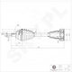 Half Axle Seat Leon Toledo II VW Bora I Golf IV Front Left JZW407451DX